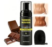 150 ml Mousse Autobronceador Espuma Tono Oscuro,Color Negro Hidratante Espuma Autobronceadora Oscura,Rápido y Sin Necesidad de Sol Mousse Para Todo Tipo Colores de Piel Niños y Niñas