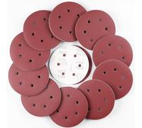 150 mm Disco de Lija, 100 Piezas Redondas Papel de Lija 6 Agujeros Hojas de Lija para Lijadora Orbital Excéntrica (800 Grano)