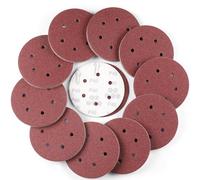 150 mm Disco de Lija, 100 Piezas Redondas Papel de Lija 6 Agujeros Hojas de Lija para Lijadora Orbital Excéntrica (40 Grano)
