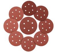 150 mm Disco de Lija, 100 Piezas Redondas Papel de Lija 6 Agujeros Hojas de Lija para Lijadora Orbital Excéntrica (60 80 120 240 400 Grano)