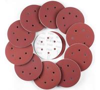 150 mm Disco de Lija, 100 Piezas Redondas Papel de Lija 6 Agujeros Hojas de Lija para Lijadora Orbital Excéntrica (600 Grano)