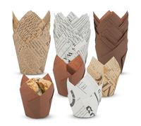 150 Moldes Magdalenas Papel, Moldes Cupcake en Forma de Tulipán, Versátil y fácil de usar., Molde Muffins para Bodas, Cumpleaños Infantiles y Accesorios para Fiestas.