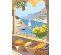 150 Page Lined Notebook Journal, Market Street Amalfi Coast, Italy, Sailing Amalfi Coast, Mediterranean Coast, Notebook, Journaling, Travel Journal, ... Notebook, Back to School, Work Book