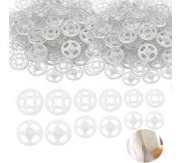 150 pares de botones de presión de plástico, botones de presión para coser, botones de presión transparentes, botones de cierre, invisibles, redondos, invisibles, accesorios de costura de plástico