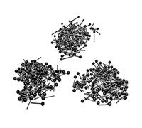 150 Pares de Ojos de Vidrio Kits Mini Ojos Negros 2/3/4 mm Surtido para Aguja de Fieltro de Agujas muñecas señuelos de Costura de Seguridad, Ojo Negro, Mini, para muñecas de Ositos de Fieltro de aguj