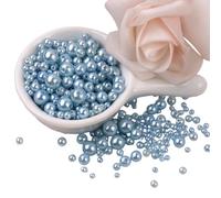 150 perlas artificiales para manualidades de 0.118 in a 0.315 in, perlas redondas de resina para hacer joyas, vestido de novia, tocado de novia, cuentas artesanales con agujero