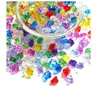 150 piedras de hielo transparentes deslumbrantes, coloridas rocas de hielo falsas, piedras de hielo trituradas falsas, gemas de plástico de hielo dorado falsas, rocas de hielo triturado, mini