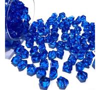 150 piedras preciosas acrílicas para decoración de jarrones, plantas y peceras, rocas de hielo transparentes para añadir brillo a tu hogar o evento (azul oscuro)