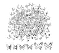 150 piezas de accesorios tridimensionales para decoración de uñas de mariposa, exquisita decoración de uñas, accesorios de decoración de uñas, dijes de uñas, accesorios de metal para uñas