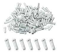 150 piezas de férulas de plata terminal, tapa de freno para cable de freno