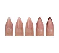 150 piezas de gel de uñas postizas 3 en 1, uñas francesas precoloreadas, uñas falsas, 14 tamaños para extensiones de uñas, uñas postizas a presión