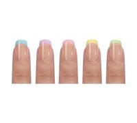 150 piezas de gel de uñas postizas 3 en 1, uñas francesas precoloreadas, uñas falsas, 14 tamaños para extensiones de uñas, uñas postizas a presión