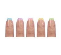 150 piezas de gel de uñas postizas 3 en 1, uñas francesas precoloreadas, uñas falsas, 14 tamaños para extensiones de uñas, uñas postizas a presión