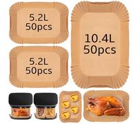 150 piezas de papel de cocina de aire Fryer para Ninja Foodi Flex Air Fryer 10.4 L, accesorios de aire Fryer for Ninja 10,4 l AF500eu AF500eucp (150 piezas)