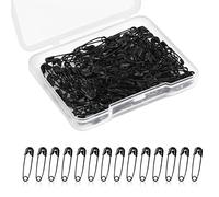 150 Piezas Imperdibles, 19mm Mini Imperdibles de Seguridad Pequeño para Ropa Imperdible de Metal para Ropa Costura Manualidades Fabricación de Joyas (Negro)