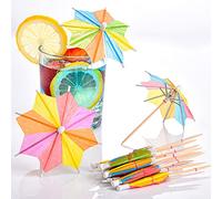 150 piezas octagonales en forma de estrella paraguas para cócteles, sombrillas de papel, magdalenas, palillos hechos a mano, para decoraciones de fiestas, regalos de fiesta