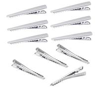 150 Piezas Pinza de Pelo de Alligator, Pinzas de Cabello Cocodrilo, No Deslizante Pasador de Pelo Metal Agarre de Pelo, DIY Dientes Clip de Pelo para Mujeres Niñas 45mm, Plata