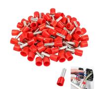 150 Piezas Puntas De Cable 10 mm², Conector 10 mm² Rojo Férulas Aisladas Terminale de Puntera para Eléctrico Flexible Conectores Crimp Manguito 12 mm Instalación Eléctrica Bornes y Cuadros Industriale