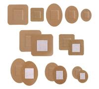 150 Piezas Rostro Tiritas, Cuadrado & Ovalado Flexible Adhesivo Parche Tiras para Nariz Manos & Heridas Delicadas, Tela Amigo Piel Pequeños Punto Tiras (5 Tamaños)