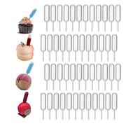 150 pipetas mini exprimir magdalenas de 4 ml de plástico transparente para transferencias líquidas con cuentagotas para fresas, magdalenas, helados y chocolate, suministros para fiestas de cocina