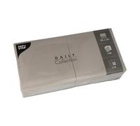 150 Servilletas Desechables de Papel ''Daily Collection'' Pliegue 14, 32 cm x 32 cm, Color Gris