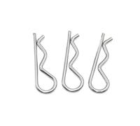 150 Uds 304 Acero inoxidable R en forma de resorte chaveta Clip Pin diámetro sujetador Hardware for reparar coche(M3x50mm)
