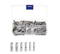 150 unidades de conectores de empuje no aislados | Butt Connectors, Conector manguito para conector de cable DIY eléctrico empalme cable crimpado conexión