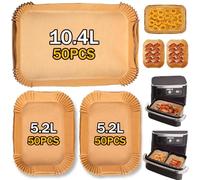 150 unidades de papel de horno para freidora de aire caliente Ninja AF500EU AF500EUCP, Cecotec 9000, 100 unidades de papel de horno rectangular para freidoras de aire de 5,2 L, 50 unidades para