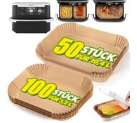 150 unidades de papel de horno para freidora de aire caliente, rectangular, antiadherente, compatible con Ninja Foodi FlexDrawer 10,4 L AF500EU y AF500EUCP