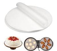 150 unidades de papel de horno redondo de 26 cm, para tartas, bq, hornear, hamburguesas, postres, pizza, horno, freidora de aire, sartén, parrilla