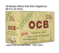 1500 filtros - Boquillas orgánicas OCB de filtro 6mm (150x10 bolsas)