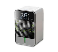 1500 ml Deshumidificador eléctrico pequeño, portátil, deshumidificador silencioso para el hogar, con temporizador de 12 horas, función de descongelación para dormitorio, baño, caravana