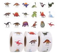 1500 pegatinas de dinosaurio, pegatinas redondas de dinosaurio, pegatinas de vinilo para niños, premio de profesor, motivación, para ordenador portátil, niño y niña