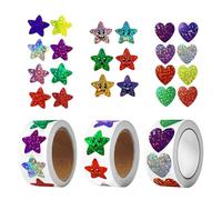 1500 Pegatinas Láser, Pegatinas De Estrellas En Forma De Corazón, Pegatinas De Decoración De Tazas De Cuaderno De Bricolaje, Pegatinas Autoadhesivas Impermeables Para Decoración