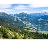 1500 Piece Jigsaw Puzzle for Adults and Kids Age 14 Years Up - Montañas Valle Pueblo 87x57cm