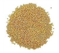 1500 Piezas 4mm PequeñAs Metal Cuentas Espaciadoras Redondas Cuentas Redondas Chapadas En Metal Para JoyeríA Pulseras Collar Manualidades DecoracióN (Oro)