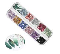 1500 piezas de diamantes de imitación para uñas, purpurina, lentejuelas, brillantes de colores, colgantes para arte de uñas, 2 mm, pegatinas de uñas con cristales, piedras preciosas para decoración de