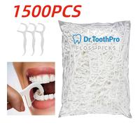 1500 piezas de hilo dental, hilo dental de limpieza profunda para un cuidado bucal adecuado, irrigador dental higiénico desechable portátil para viaje