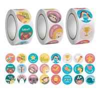 1500 Piezas Pegatinas de Recompensa Infantiles Pegatinas Motivacionales Autoadhesivo Redondas con Forma de Animal Stickers para Profesores o Padres Como Recompensa para Estudiantes y Niños