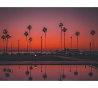 1500 Piezas Puzzle para Adultos,Regalos Divertidos - Atardecer en Las Palmas de San Diego 87x57cm
