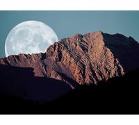 1500 Piezas Puzzle, para Adultos Y Niños A Partir De 14 Años - Sombras de montañas y Luna Llena 87x57cm