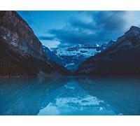 1500 Piezas Puzzle,Puzzles para Adultos - Montañas Lago Noche 87x57cm