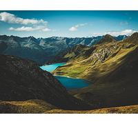 1500 Piezas Puzzle,Rompecabezas Jigsaw Puzzle - Vista aérea de Las montañas y el Lago 87x57cm