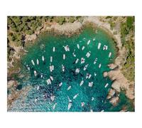 1500 Piezas Puzzles, Idea de Regalo para Ella o Él-Barco,Costa,Vista Aérea,Mar 87x57cm