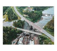 1500 Piezas Puzzles,Juego Educativo, Desafío-Presa,Carretera,Vista aérea 87x57cm