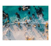 1500 Piezas Puzzles,Juego Familiar Actividad en el-Playa,Piedras,mar 87x57cm