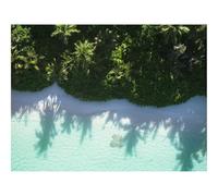 1500 Piezas Puzzles,Regalos Rompecabezas-Mar,Playa,Palmeras,Trópicos,Vista Aérea 87x57cm