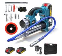 15000 PSI Engrasador a batería, motor sin escobillas, compatible Makita 18V | Caudal 8,8 oz/min, 2 Velocidades, Manguito 39,4 Pulg. Incluye 2 Baterías 2,0Ah y 3 Boquillas Para Maquinaria Pesada