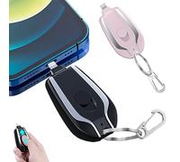 1500mah Mini Power Emergency Pod Llavero Portátil Inalámbrico Retráctil Teléfono Celular Llavero Cargador Ultra Compacto Carga Rápida Para Viajes Al Aire Libre Uso De Emergencia ,2 iphone