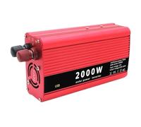 1500W 2000W DC 12V To AC 220V Peak Power 50Hz with Dual USB Cooling Fan Universal Socket Auto Converter Inverter(2000W Red)